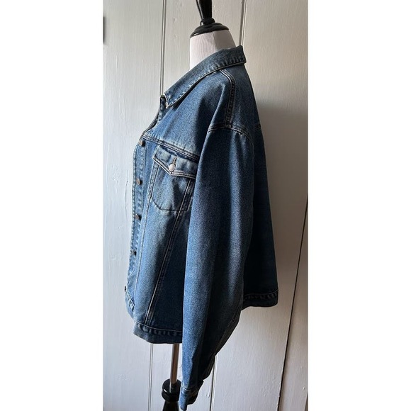 Vintage 90s Bill Blass denim jean jacket M/L? - Picture 9 of 13